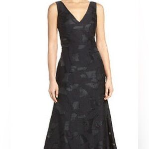 Vera Wang Black Textured Maxi Dress